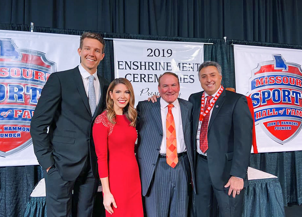KOMU crew joins Gervino at the Missouri Sports Hall of Fame induction ceremony